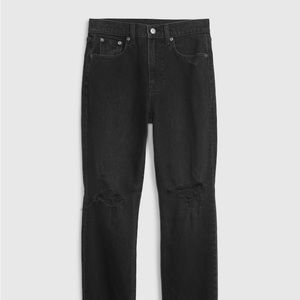 High rise straight jeans